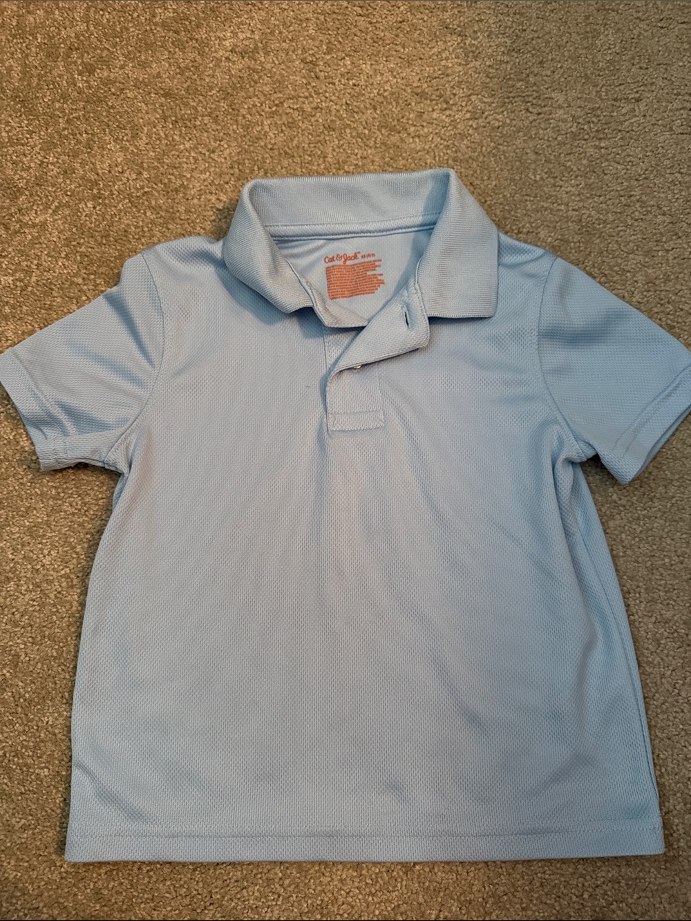 Cat & Jack Light Blue Short Sleeve Polo